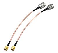 Urcianow 2 PCS Tipo N Hembra a SMA Macho 15cm Cable Coaxial RG316 Baja Pérdida Tipo N a SMA 50 Ohms Cable Adaptador Coaxial para Router Antena Señal Booster Adaptador Inalámbrico
