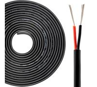 URCIANOW Cable 2 Hilos 24 AWG 2x0.2mm² Alambre Eléctrico 24AWG 2 Hilos Alambre Eléctrico 20 Metros Cordón de PVC trenzado Alambre de cobre estañado Geeignet für Low Power LEDs