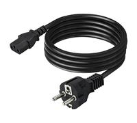 Urcianow Cable de Alimentación para Equipos Fríos de 2M Conector Recto Macho Europeo a Hembra C13 3x0.75 mm² Cubierta de PVC Negro Adecuado para Computadoras Impresoras y Dispositivos Similares