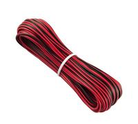 URCIANOW Cable de cobre estañado de 2 núcleos de 0,2 mm², 15 m, color rojo/negro, cable flexible de 12 V/24 V para tiras LED y electrónica de bricolaje