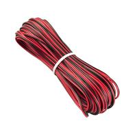 URCIANOW Cable de cobre estañado de 2 núcleos de 0,2 mm², 20 m, color rojo/negro, cable flexible de 12 V/24 V para tiras de LED, electrónica de bricolaje