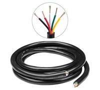Urcianow - Cable eléctrico (5 conductores, 2 metros, 14 AWG, cable 5 x 2 mm², 14 awg, cable de cobre estañado, 2 m, cable alargador de baja tensión, funda de PVC negro para electrodomésticos de cocina