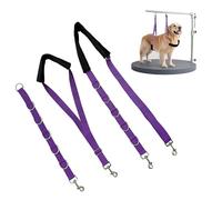 Urciwos Correa de aseo para mascotas y vientre para perros con correa de extensión, soga de sujeción de nailon, cuerda deslizante ajustable, suministros de aseo para perros para el brazo y mesa de