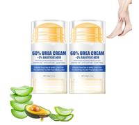 Urea Foot Balm Stick - Urea Foot Care Stick con Aloe Vera - Crema de manos Balm Stick - Hidratación intensiva para piel seca de pies y rodillas, humectante derivado de plantas con. (2 botellas)