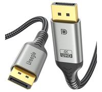 Ureegle Cable DisplayPort 4K 1.2: cable DP corto chapado en oro de 3.3 pies (4K a 60Hz, 2K a 165Hz 144Hz 21.6Gbps) HDR, DP a DP cables compatibles con PC de juegos, portátiles, monitores, computadoras