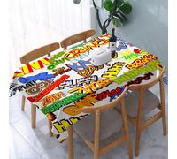 UREJD Linen Tablecloth 152x228 cm,Cómics artísticos, cómics - Inspiración, Colores Brillantes, Modos de CREA,Washable Outdoor Table Anti-Stain Dining Table Decorative for,Christmas,Parties,Birthdays