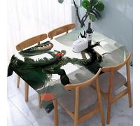 UREJD Linen Tablecloth 152x228 cm,Fantasía de Monstruos Mediante Pintura por computadora,Washable Outdoor Table Anti-Stain Dining Table Decorative for,Christmas,Parties,Birthdays