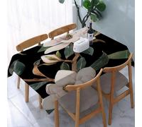 UREJD Linen Tablecloth 152x228 cm,Hermoso patrón sin Costuras con ilustración de Flores de Magnolia Blanca d,Washable Outdoor Table Anti-Stain Dining Table Decorative for,Christmas,Parties,Birthdays