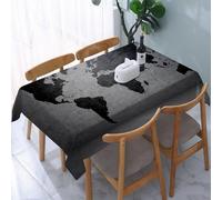 UREJD Linen Tablecloth 152x228 cm,Mezcle Arte Negro y Gris sobre una Superficie Agrietada para exudar un amb,Washable Outdoor Table Anti-Stain Dining Table Decorative for,Christmas,Parties,Birthdays