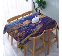 UREJD Linen Tablecloth 152x228 cm,Vista aérea de la épica Actividad del río Stre en el Gran Cañón,Washable Outdoor Table Anti-Stain Dining Table Decorative for,Christmas,Parties,Birthdays