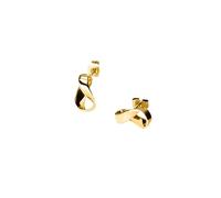 urelei® Twist - Pendientes de tuerca elegantes con forma de Möbius para equilibrio y armonía, oro, plata y oro rosa