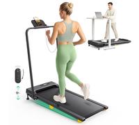 UREVO Cinta de Correr Plegable con Inclinación de 9%, Walking Pad Compacta para casa y Oficina, 2.5HP Cinta de Andar eléctrica, Modo HIIT de un Toque, Pantalla LED, no Requiere Ensamblaje