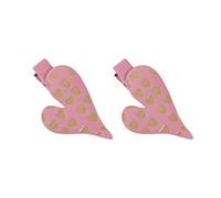 URFEDA Bonitos clips de pelo con forma de corazón, para niñas, pinzas de metal elegantes, pinzas para el pelo francesas, horquilla antideslizante, accesorios de moda para mujeres y niñas, 2 unidades
