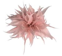 URFEDA Broche vintage de plumas, broche de plumas esponjosas naturales para mujeres y niñas, broche elegante con plumas de avestruz, para bodas, fiestas, cumpleaños, accesorios de joyería, Pluma