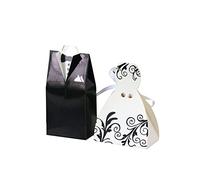 URFEDA - Caja de regalo de boda, boda, boda, boda, color negro y blanco, caja de caramelos de boda, caja de dragones para invitados para decoración de fiesta de boda, bautizo, cumpleaños, tipo 4