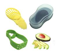 URFEDA Cortador de aguacate, juego de herramientas 5 en 1 multifunción, cortador de aguacate y cortador de aguacate con recipiente de almacenamiento, cortador de pala y masa, ahorro de aguacate Fresh