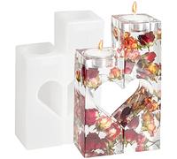 URFEDA Molde de fundición de velas 3D Amor Corazón Vela Silicona Formas para hacer Velas de Silicona DIY Molde de Vela de Silicona para Decoración del Hogar Piedras Aromáticas Vela Vela Fragancia