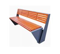 URGDWEKJY Muebles de entrada, silla de parque de acero inoxidable, bancos al aire libre, celosía de piña, respaldo de madera maciza, banco de acero grueso, sillas de patio al aire libre (180 x 60 x 80