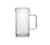 URGDWEKJY Taza de vidrio hecha a mano resistente al calor transparente taza de café 700 ml taza de zumo agua cerveza beber taza de oficina vaso de agua (B)