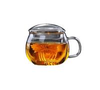 URGDWEKJY Taza de vidrio para té con leche con filtro transparente, resistente al calor, taza de té de vidrio de 350 ml, taza de té de vidrio para el hogar, taza de agua