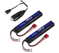 URGENEX Airsoft - Batería de polímero de litio (11,1 V, 1500 mAh, 35 C, con tapón en T recargable 3S, batería de polímero de litio para pistolas de Airsoft Model)