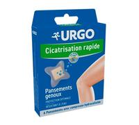 Urgo - Apósito de rodilla, curación rápida, resistente al agua, compresión hidrocoloide, 6 x