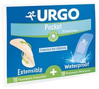 Urgo - Apósitos variados: 10 extensibles + 10 resistentes al agua, compresa antiadherente, formato Pocket