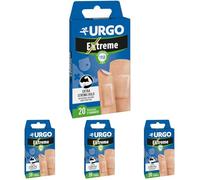 Urgo EXTREME - Tiritas individuales para la protección de heridas superficiales, agarre extrafuerte, 2 formatos, 20 tiritas (Paquete de 4)