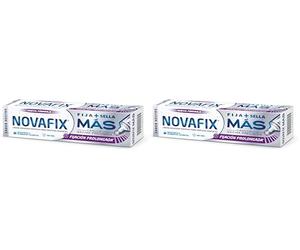 Urgo Novafix - MÁS - Crema adhesiva dentaduras postizas - 40 g (Paquete de 2)