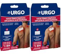 Urgo - Parche térmico terapéutico - Indicado para dolores musculares y articulares - Caja con 4 parches de 10 cm x 13 cm (Paquete de 2)