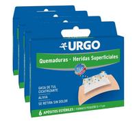 Urgo - Quemaduras y heridas superficiales - Apósitos estériles - Formato pequeño 6 apósitos de 5 x 7 cm (Paquete de 4)