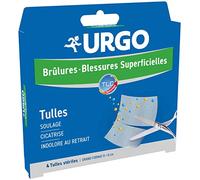 Urgo - Tulles quemaduras - lesiones superficiales - Tul lipídicocoloides - Gran formato, x4