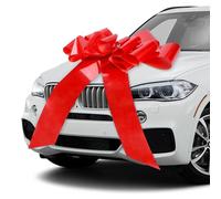 URHELP Lazo rojo gigante, 76 cm/30 pulgadas, lazo de regalo, lazo grande para coche, decoración reutilizable para fiesta de cumpleaños, coche, boda, fiesta