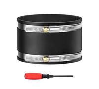URHRHU Manguito de Goma de 100 mm, Manguito Reductor de Goma Flexible con 2 Abrazaderas de Manguera y 1 Destornillador para Filtro de Carbón, Ventilador de Tubería