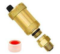 URHRHU Purga de Aire rápida automática 3/8" latón en Blanco Calentador de Purga de Aire Minical válvula de Purga de Aire automática de latón diseño Estrecho, con válvula de Montaje