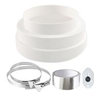 URHRHU Reductor Universal para Sistemas de Ventilación Diámetro 120 150 160 mm Reducción Tubo Transición Ventilación Tubo Redondo Recto Reductor de Conductos Adaptador