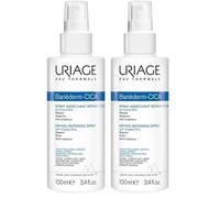Uriage Bariderm-Cica Spray Secante Reparador SOS con Esmectita y Glicerina - Calma e Hidrata la Piel - Sin Perfume - Apto para Pieles Irritadas - pH Fisiológico - 100ml (Paquete de 2)