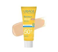 Uriage Bariesun Crema facial con color SPF50+ - Color dorado - Ligera - Se funde perfectamente para una luminosidad saludable - Tacto seco - Resistente al sudor - No comedogénico