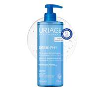 Uriage Derm-Phy - Gel limpiador dermatológico extra rico de 500 ml, limpiador de espuma corporal para rostro fresco, piel sensible y seca, hidrata, conserva la película hidrolipídica, parabenos, sin