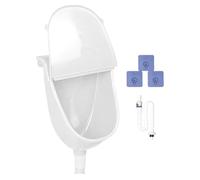 Urinal de pared, urinario de garaje, inodoro de camping, distribuidor de descarga ajustable, diseño de PP montado en la pared, para el hogar, jardín, vehículo, 11,22 x 15,16 x 7,09 pulgadas, color