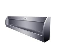 Urinario comercial de acero inoxidable con tubo de drenaje, diseño alargado para baños públicos de alto tráfico en hoteles, escuelas y familias