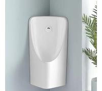Urinario de esquina para hombre, sensor automático inteligente, orinal de cerámica, montado en la pared, ahorra espacio, para el hogar, hotel y baño comercial