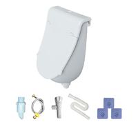 Urinario de pared con tapa - inversor de montado | Solución de inodoro para jardín, garaje, exterior y patio trasero para niños y adultos, enjuague, divisor de , inodoro compacto para baño