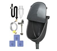 Urinario De Pared Con Tapa - Urinario De Exterior Montado En Pared Con Cubierta | Divertidor De Con Descarga A Prueba Derrames Con Manguera Para Casa Baño Vehículo Garaje Camping
