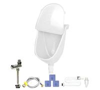 Urinario de pared montado en la pared, orinal de baño para hombre, con cubierta, ajustable a prueba de derrames, inodoro con RV, camping, Dorm, Vehicle Backyard Garage (1 paquete