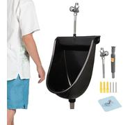 Urinario De Pared Para Caballeros | Con Función De Descarga Y Separador De,Urinario Montado en Pared | para Exterior, Hogar, Residencia, Jardín, Vehículo Recreativo, Apartamento, Papá, Novio