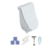 Urinario de pared para exteriores para niños y hombres, desviador de desbordamiento con tapa, ideal para camping, jardín, baño portátil