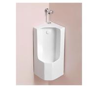 Urinario de pared para hombre, diseño de cerámica que ahorra espacio, con drenaje de suelo y pared, fácil de limpiar, ideal para hoteles, escuelas y baños públicos