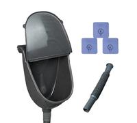 Urinario de pared, separador de sin olor con tapa de 11,22 x 7,09 x 15,16 pulgadas, diseño montado en la pared para niños y hombres, solución higiénica compacta para automóviles, dorms, jardines