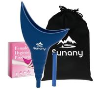 Urinario Femenino Dispositivo, Portátil Orinal Femenino Embudo De Silicona para Mujeres De Pie para Orinar, Reutilizable Urinario Mujer,Adecuado para Actividades Al aire libre,Camping,Viajes(azul)